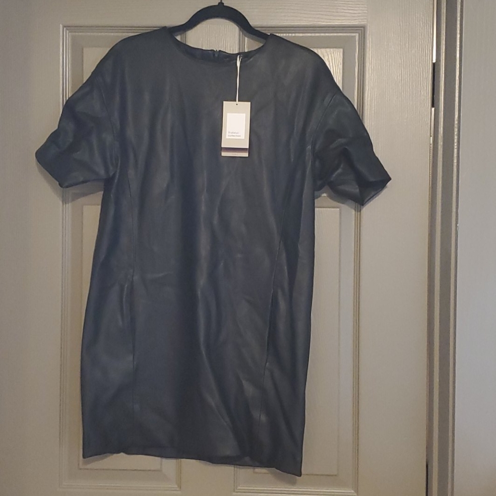 Zara- Faux Leather Dress